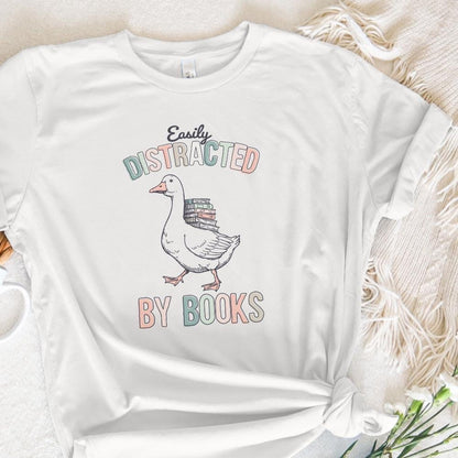 Easily Distracted by Books PNG, Silly Goose PNG - 300 DPI Design for