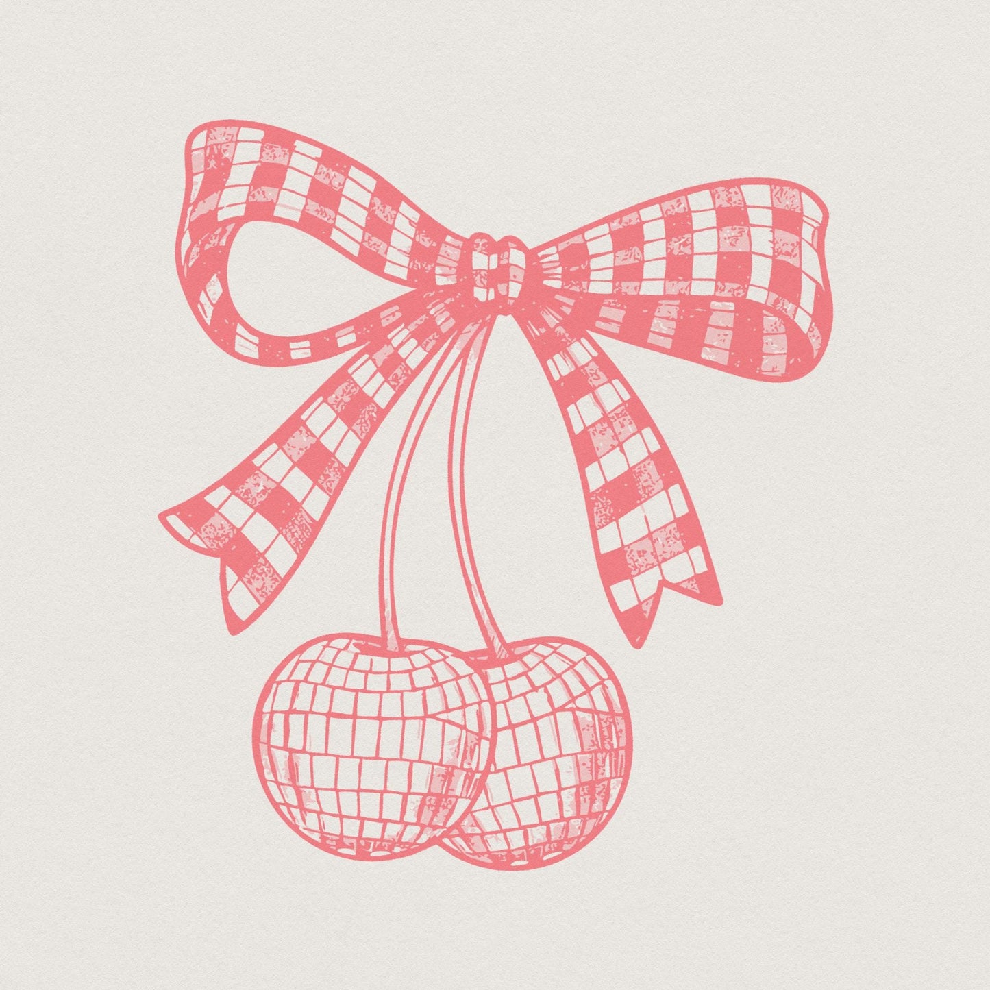 Trendy Checkered Bow PNG, Yallternative Bow Design - 300 DPI Design for