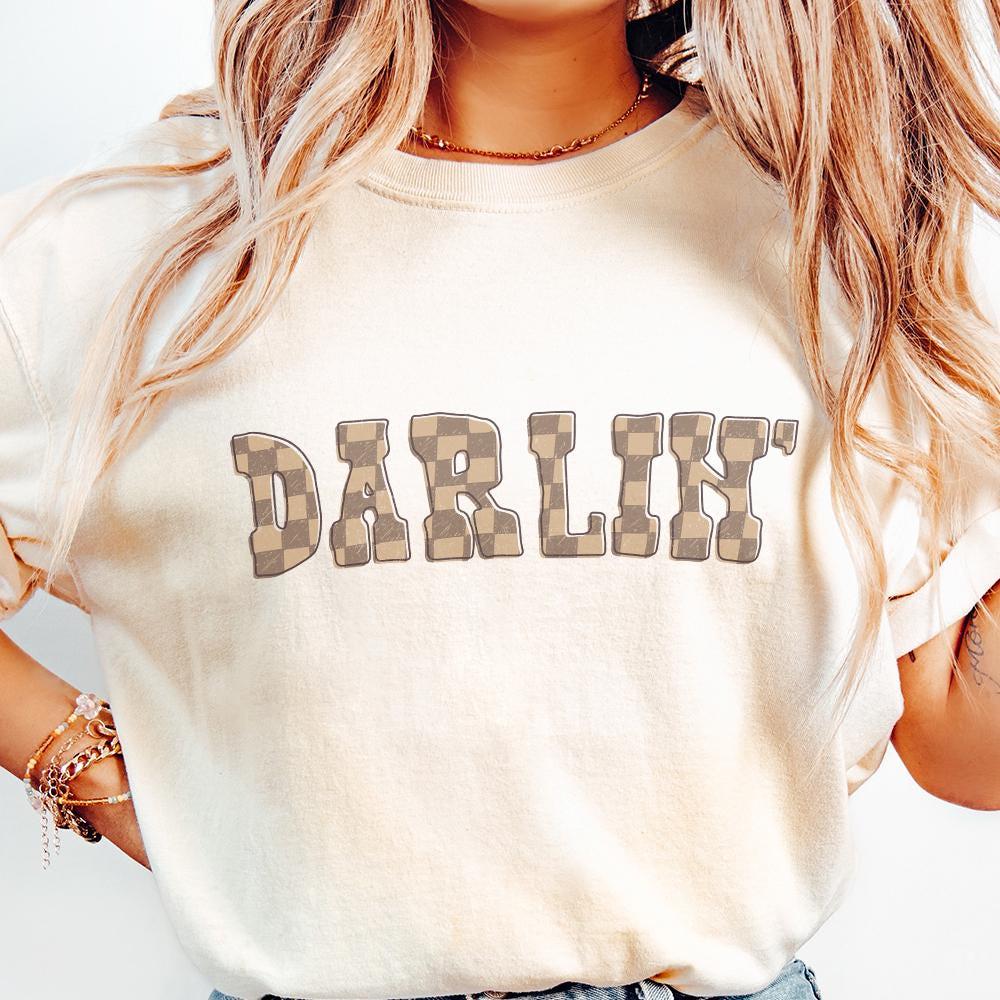 Trendy Darlin' PNG, Y'all Western Cowgirl - 300 DPI Design for T-Shirt