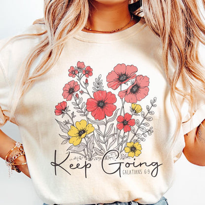 Keep Going PNG, Sublimation Design - 300 DPI Design for T-Shirt