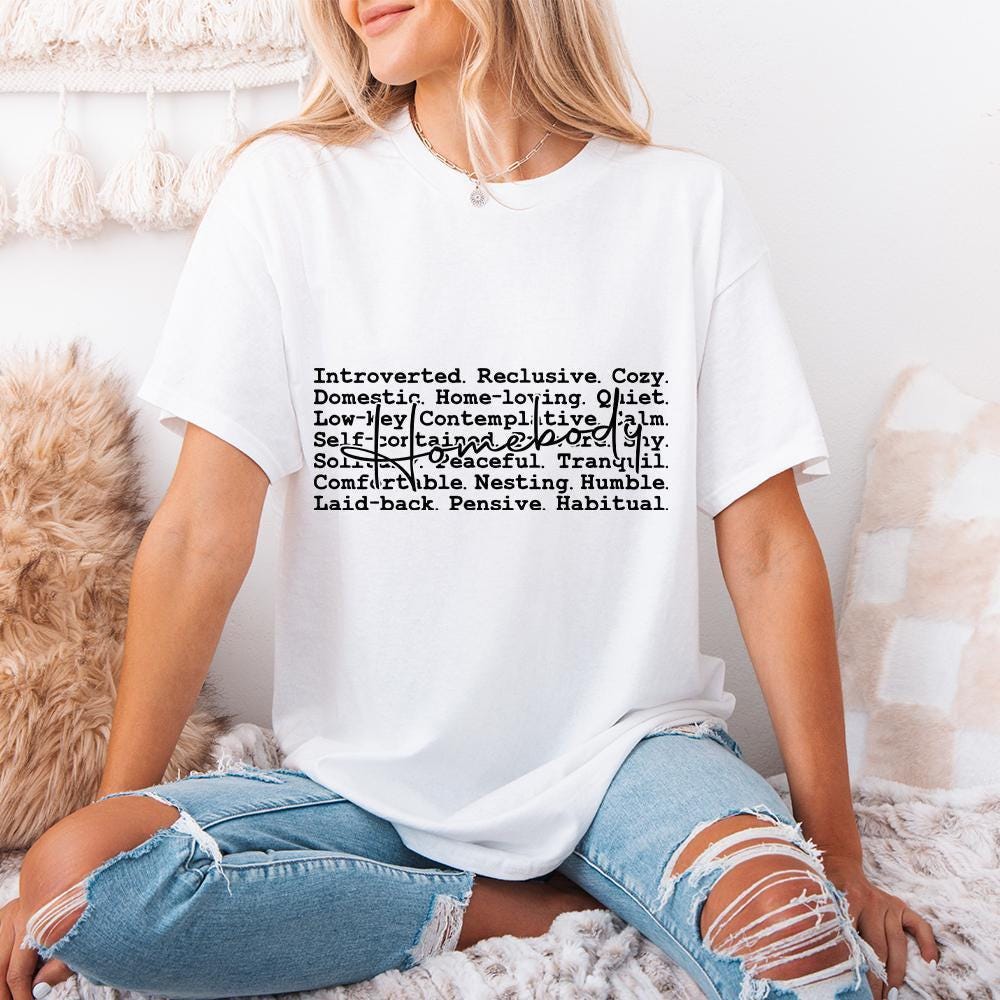 Homebody Words Png, Introvert Png - 300 DPI Design for T-Shirt