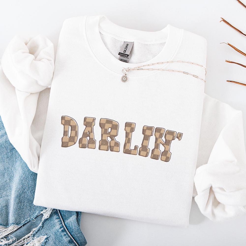 Trendy Darlin' PNG, Y'all Western Cowgirl - 300 DPI Design for T-Shirt