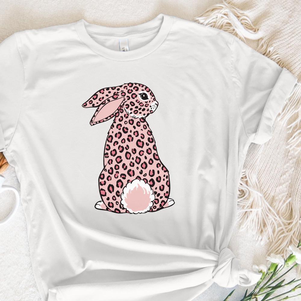Pink Leopard Print Rabbit PNG, Cute Animal Clipart - 300 DPI Design for