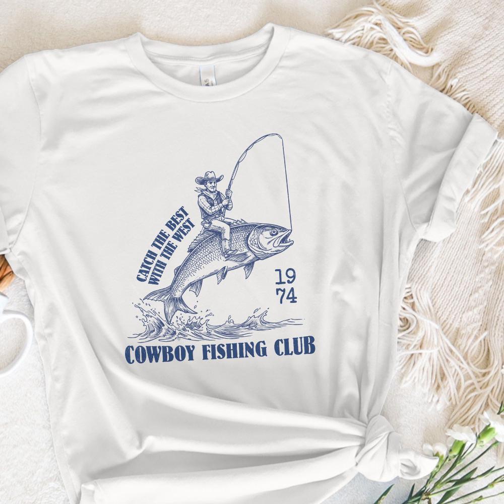 Cowboy Fishing Club PNG, Western Designs Digital Download - 300 DPI