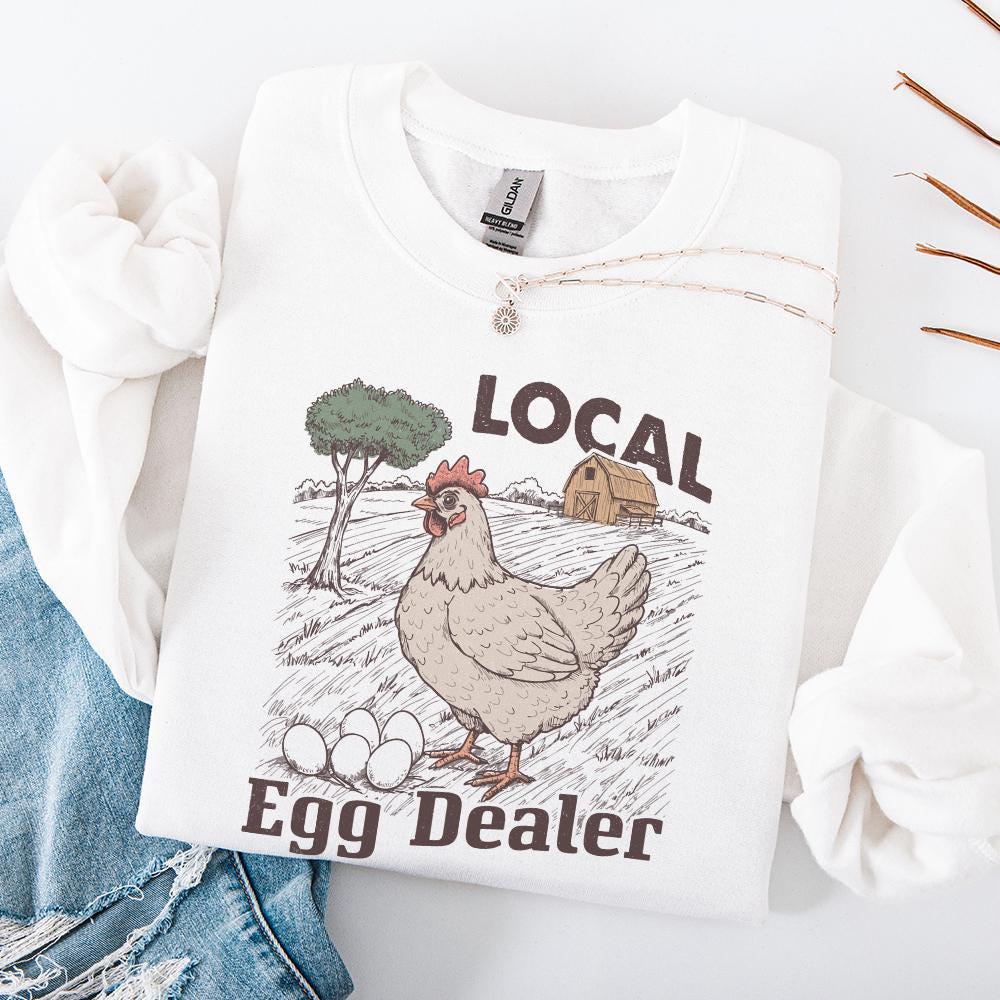 Funny Local Egg Dealer PNG, Retro Chicken Lover Design - 300 DPI Design