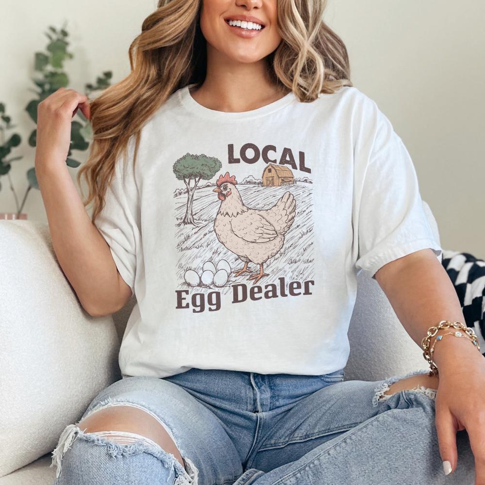 Funny Local Egg Dealer PNG, Retro Chicken Lover Design - 300 DPI Design