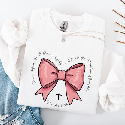 Proverbs Coquette Bow PNG, Pink Bow Watercolor - 300 DPI Design for T-Shirt