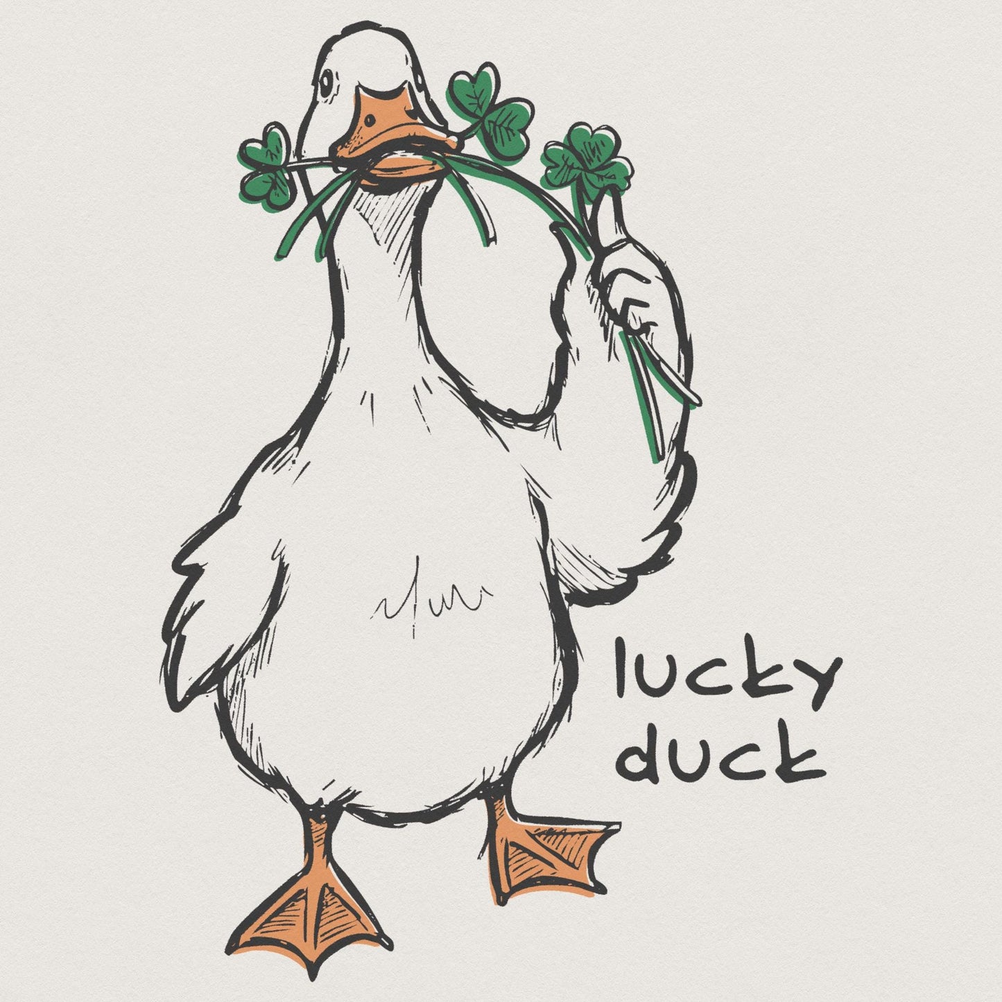 Lucky Duck PNG Sublimation, St Patricks Day Digital Download - 300 DPI