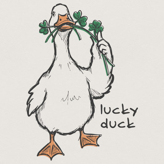 Lucky Duck PNG Sublimation, St Patricks Day Digital Download - 300 DPI