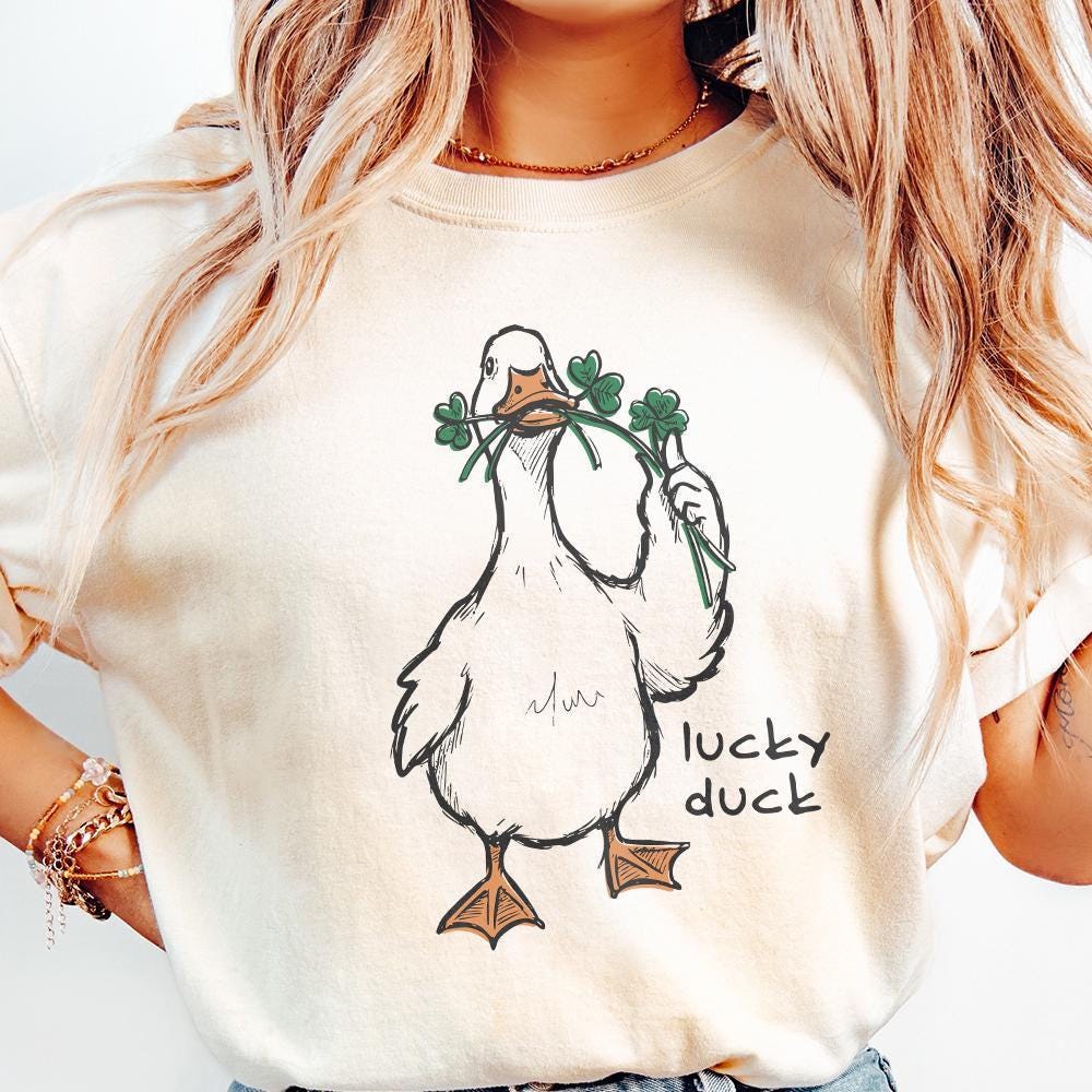 Lucky Duck PNG Sublimation, St Patricks Day Digital Download - 300 DPI