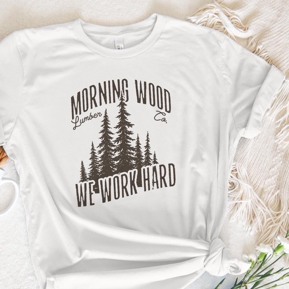 Morning Wood Lumber Co PNG, Funny Husband Gift - 300 DPI Design for T-Shirt