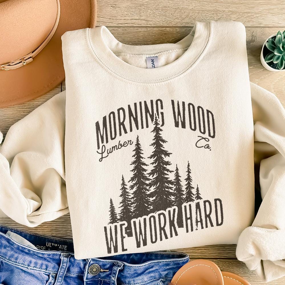 Morning Wood Lumber Co PNG, Funny Husband Gift - 300 DPI Design for T-Shirt