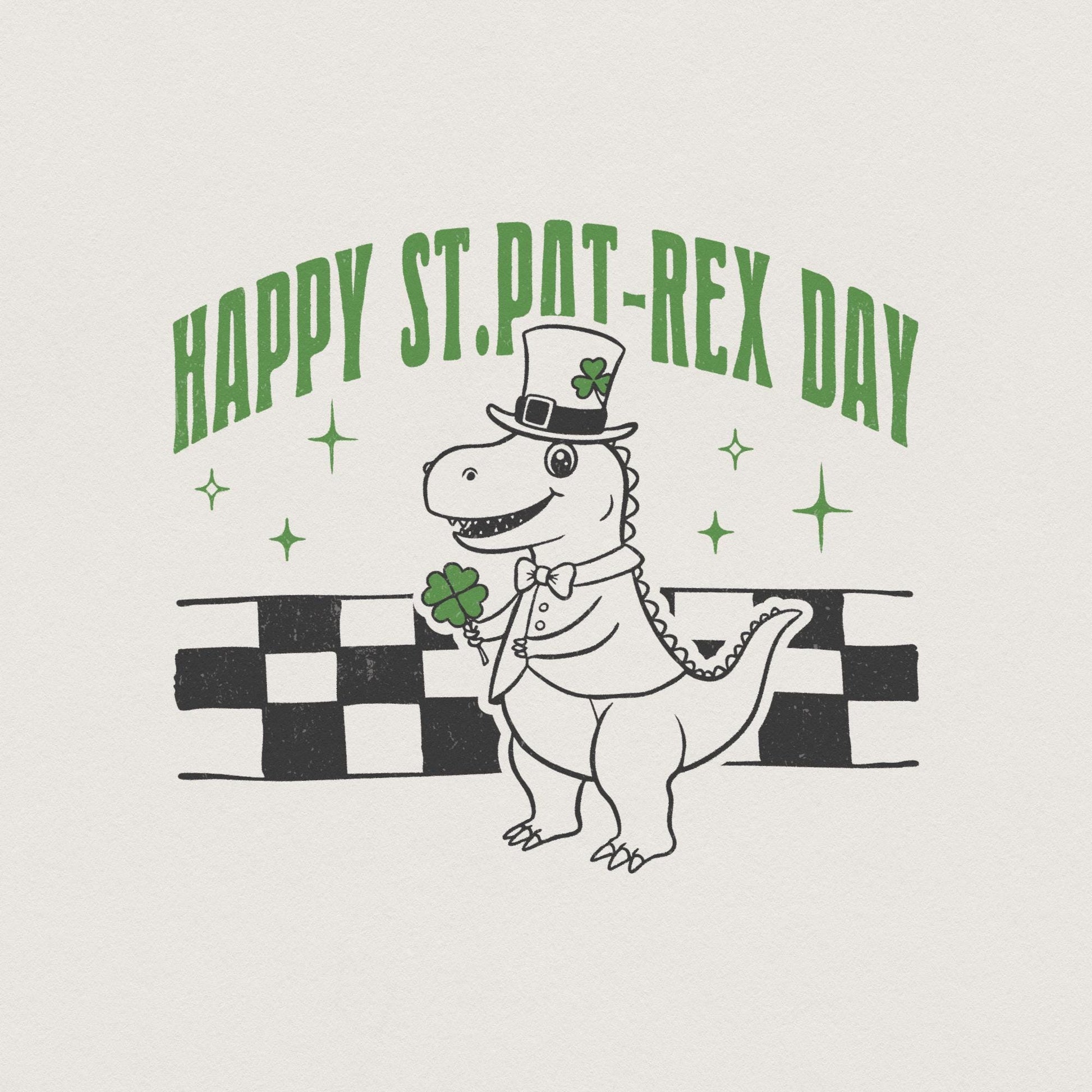 Happy St.Pat-Rex Day PNG, St Patricks Day PNG - 300 DPI Design for T-Shirt