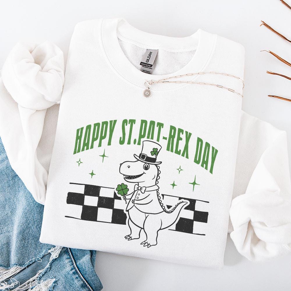 Happy St.Pat-Rex Day PNG, St Patricks Day PNG - 300 DPI Design for T-Shirt