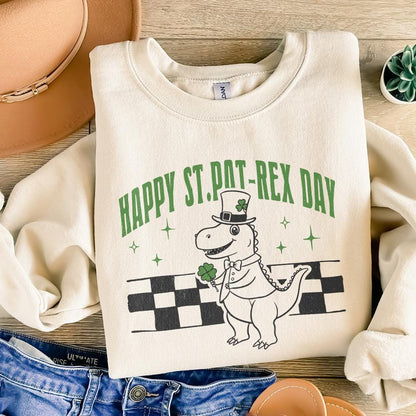 Happy St.Pat-Rex Day PNG, St Patricks Day PNG - 300 DPI Design for T-Shirt