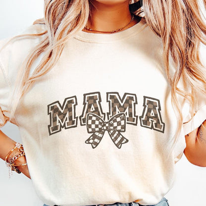 Checkered Mama PNG, Digital Download - 300 DPI Design for T-Shirt