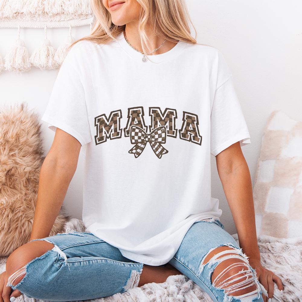 Checkered Mama PNG, Digital Download - 300 DPI Design for T-Shirt