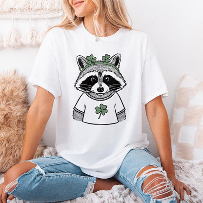 Funny Raccoon St Patrick's Day PNG, Retro St Patricks Day PNG - 300 DPI