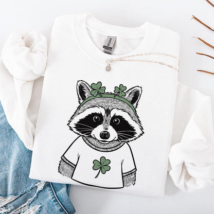 Funny Raccoon St Patrick's Day PNG, Retro St Patricks Day PNG - 300 DPI