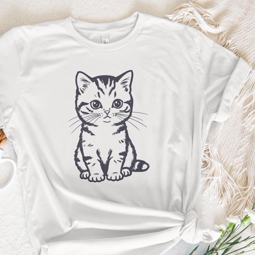 Cute Cat Png, Kitten png - 300 DPI Design for T-Shirt