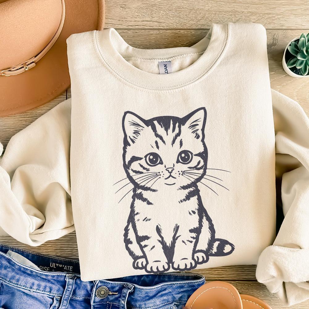 Cute Cat Png, Kitten png - 300 DPI Design for T-Shirt