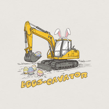 Eggs-Cavator PNG, Happy Easter PNG - 300 DPI Design for T-Shirt