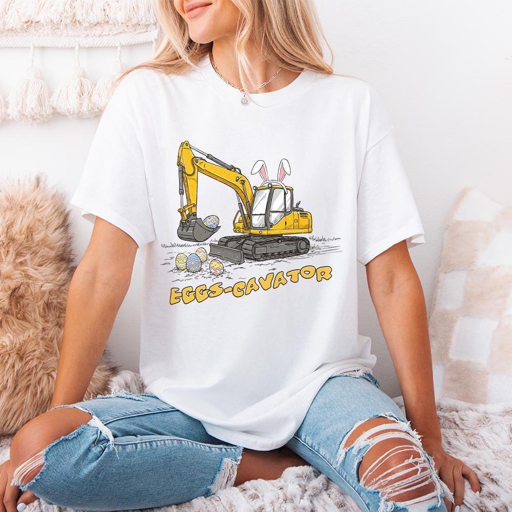 Eggs-Cavator PNG, Happy Easter PNG - 300 DPI Design for T-Shirt