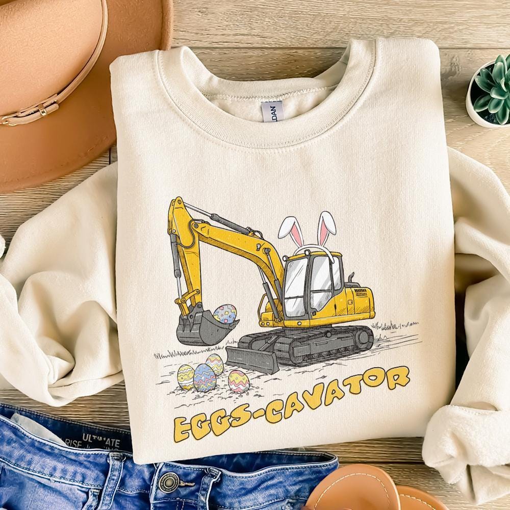 Eggs-Cavator PNG, Happy Easter PNG - 300 DPI Design for T-Shirt