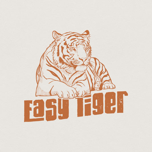 Retro Tiger Design, Trendy PNG - 300 DPI Design for T-Shirt
