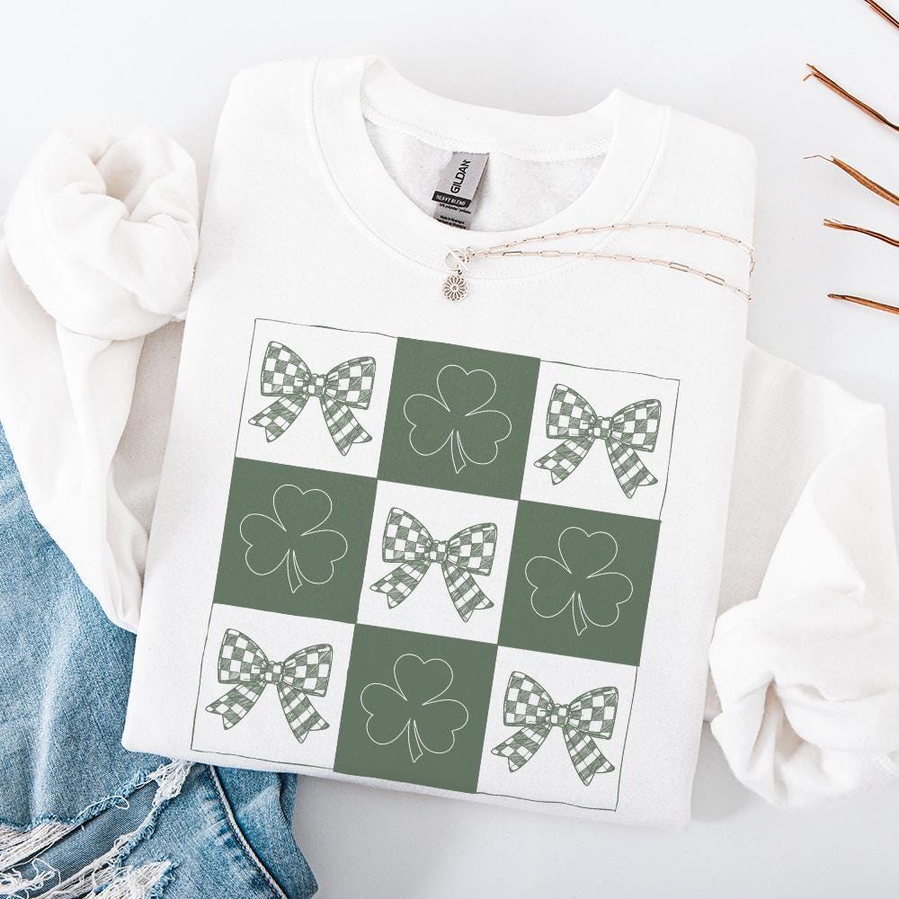 Retro St Patrick's Day Png, Coquette St Patrick's Day png - 300 DPI