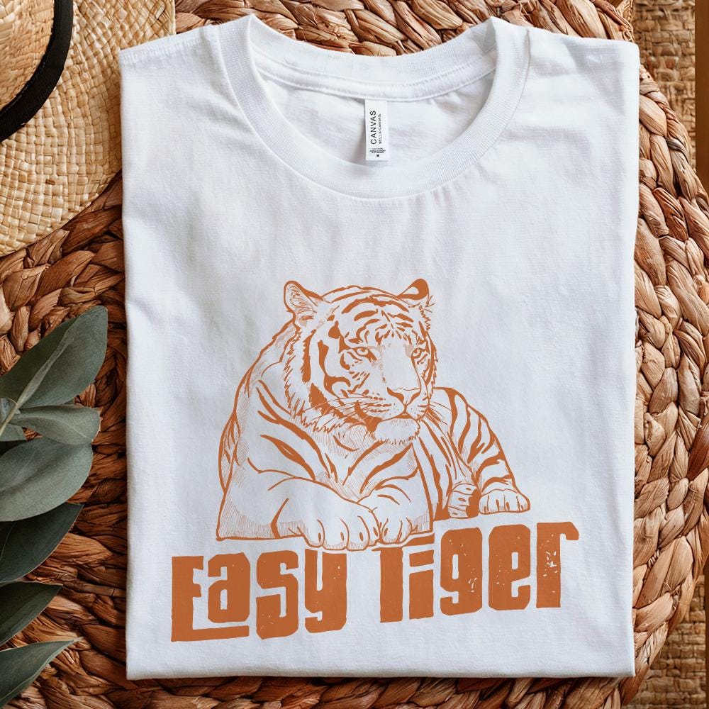 Retro Tiger Design, Trendy PNG - 300 DPI Design for T-Shirt
