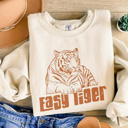 Retro Tiger Design, Trendy PNG - 300 DPI Design for T-Shirt
