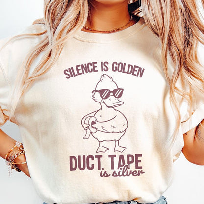 Silence is Golden Png, Sarcastic png - 300 DPI Design for T-Shirt