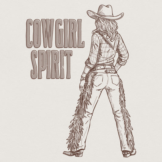 Wild Western Cowgirl Spirit PNG, Retro Cowgirl Style Png - 300 DPI Design