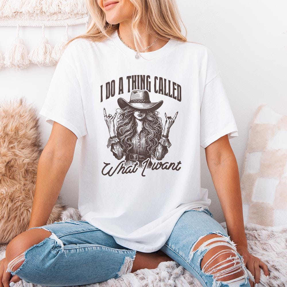 Trendy Western PNG, Cowgirl PNG - 300 DPI Design for T-Shirt