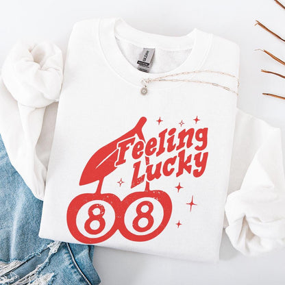 Feeling Lucky Cherries 8 PNG Clipart, Trendy Lucky 8 Ball - 300 DPI