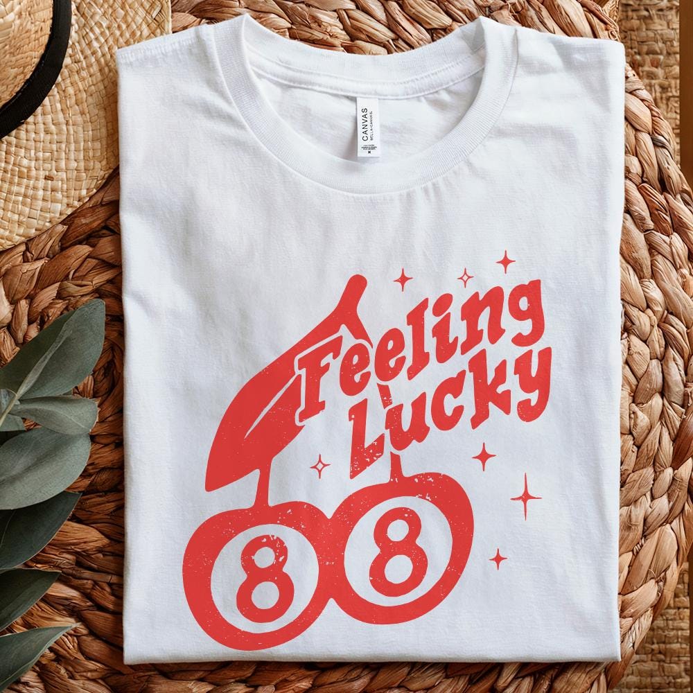 Feeling Lucky Cherries 8 PNG Clipart, Trendy Lucky 8 Ball - 300 DPI