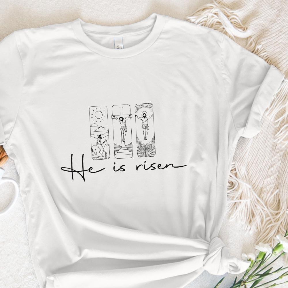 He Is Risen PNG, Easter Sublimation Design - 300 DPI Design for T-Shirt