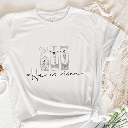 He Is Risen PNG, Easter Sublimation Design - 300 DPI Design for T-Shirt