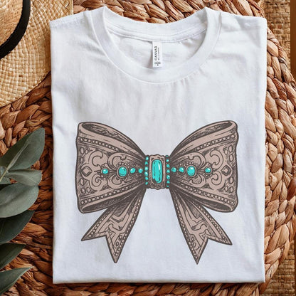 Western PNG Coquette Cowgirl Digital Download, Leather Bow Sublimation