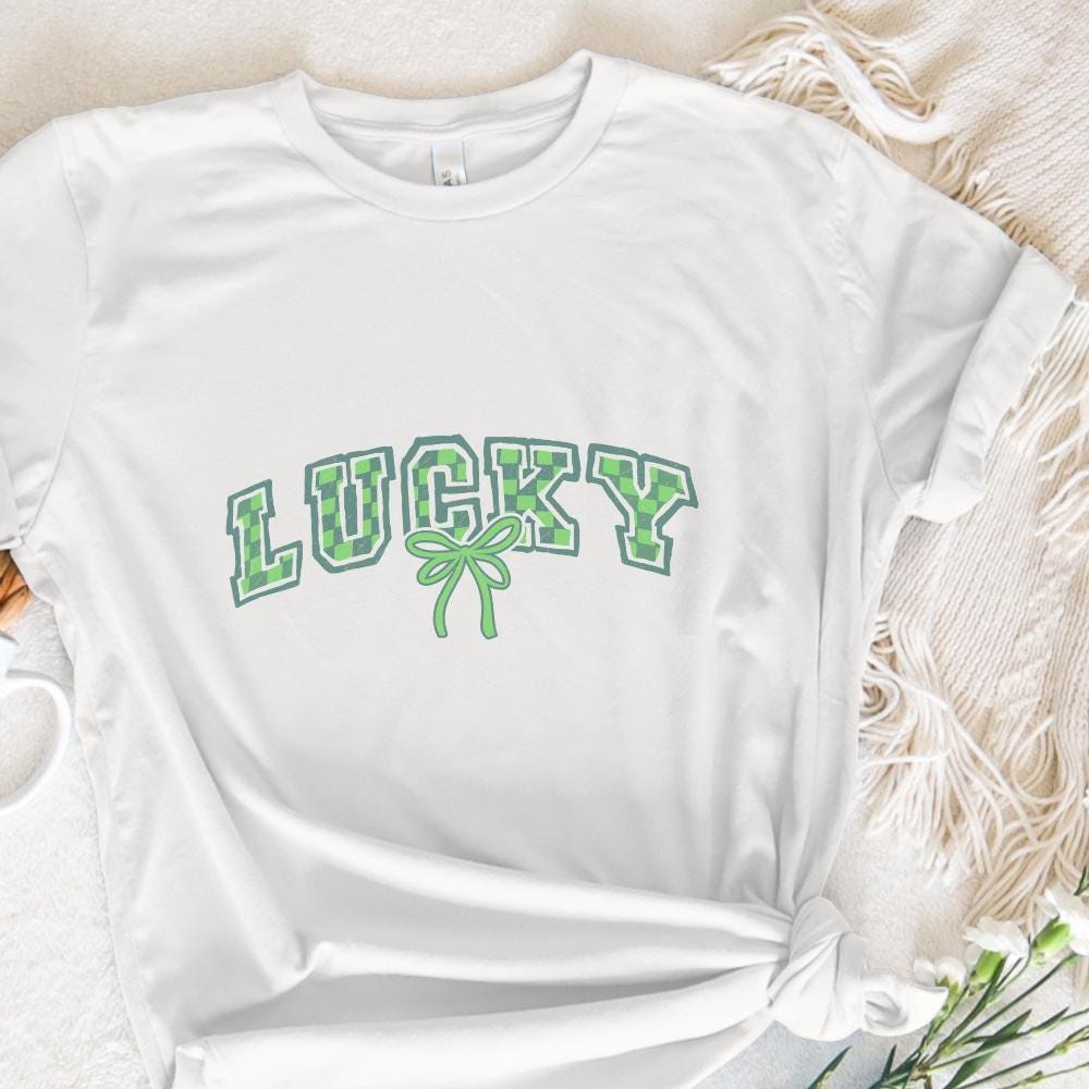 Lucky St Patricks Day PNG, Retro St Patrick Sublimation Design - 300 DPI