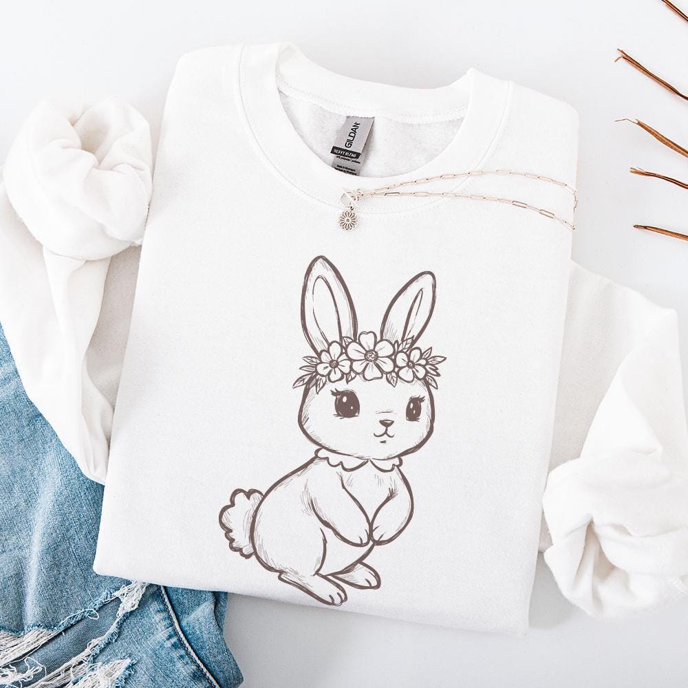 Western Bunny PNG, Easter Bunny - 300 DPI Design for T-Shirt
