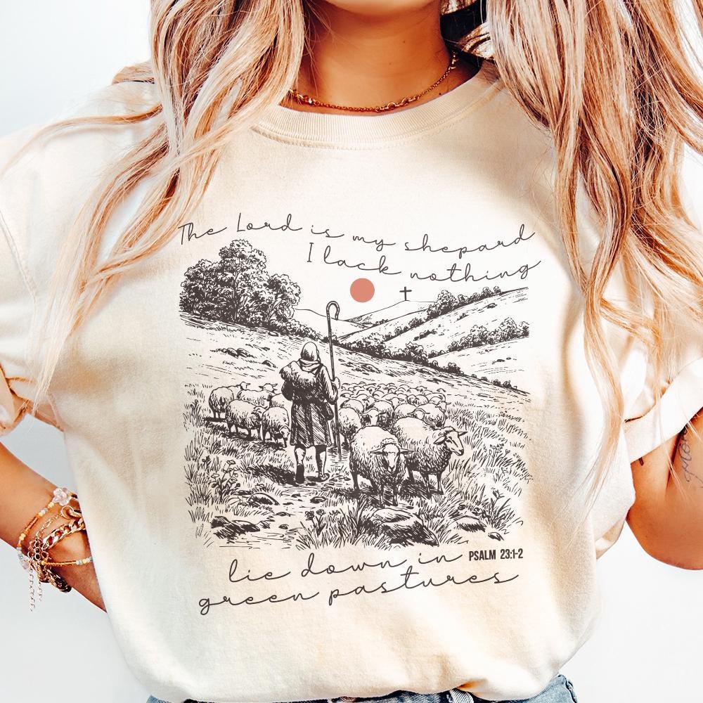 The Lord Is My Shepherd PNG, Easter Christian png - 300 DPI Design for