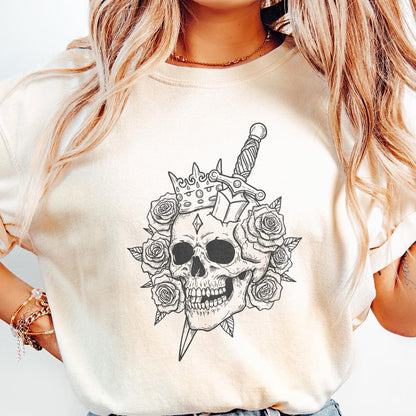 Skull Knife png, Skull Shirt png - 300 DPI Design for T-Shirt