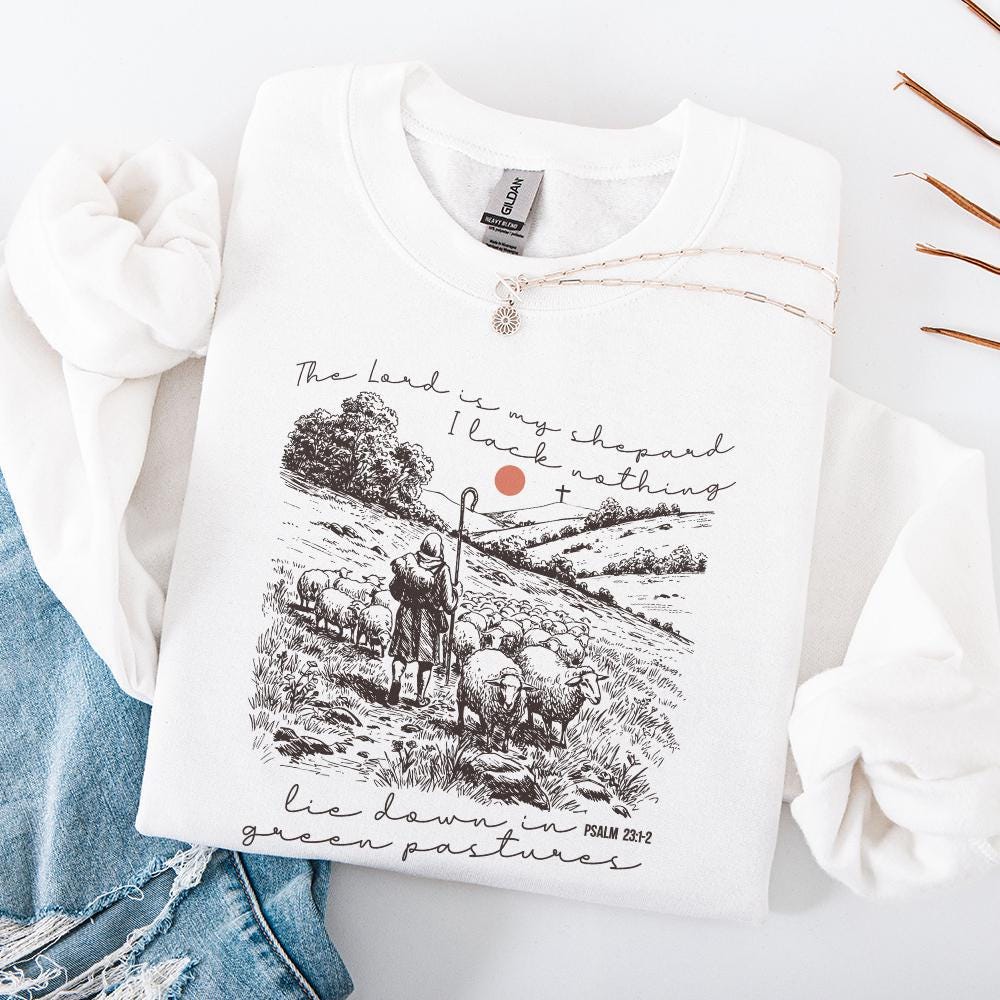 The Lord Is My Shepherd PNG, Easter Christian png - 300 DPI Design for