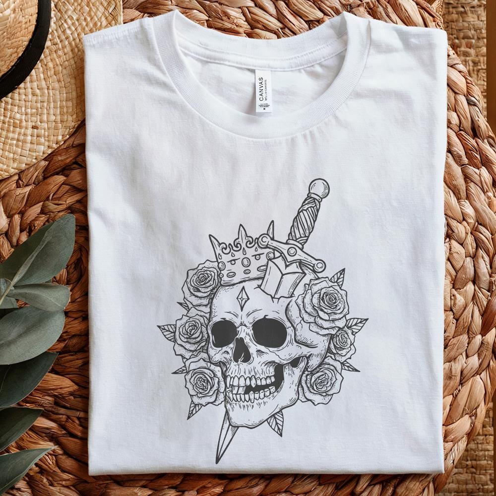 Skull Knife png, Skull Shirt png - 300 DPI Design for T-Shirt