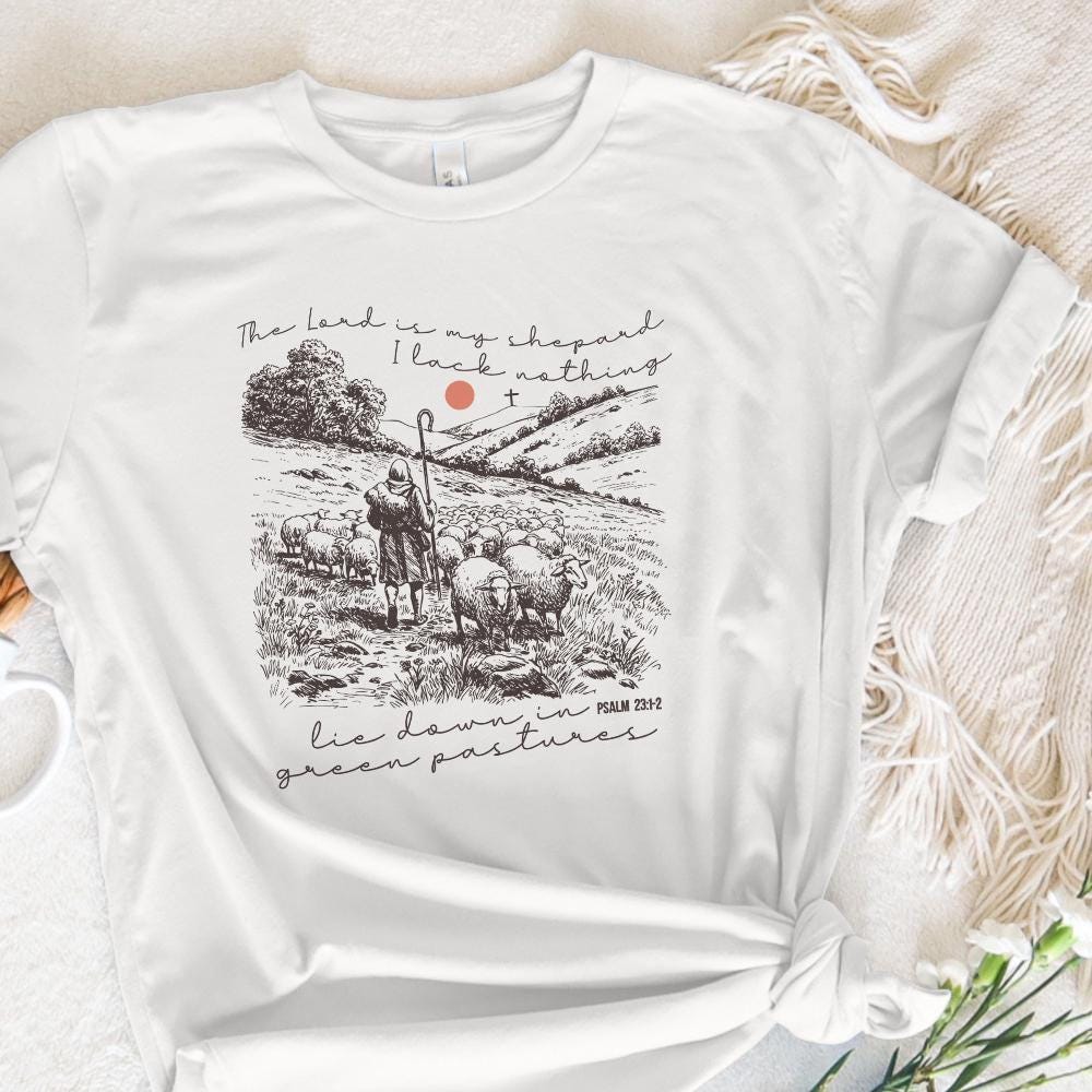 The Lord Is My Shepherd PNG, Easter Christian png - 300 DPI Design for