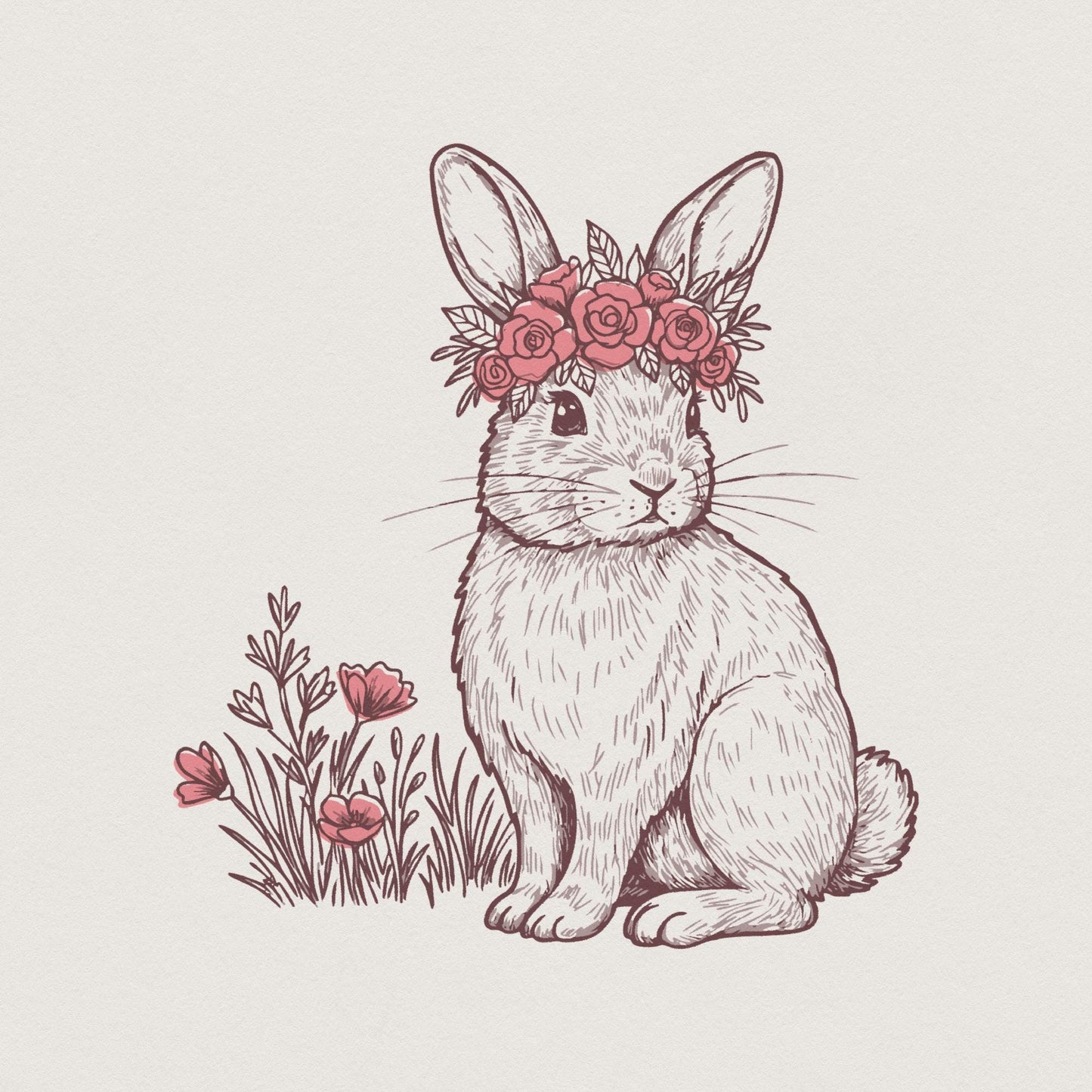 Western Bunny PNG, Easter Bunny PNG - 300 DPI Design for T-Shirt