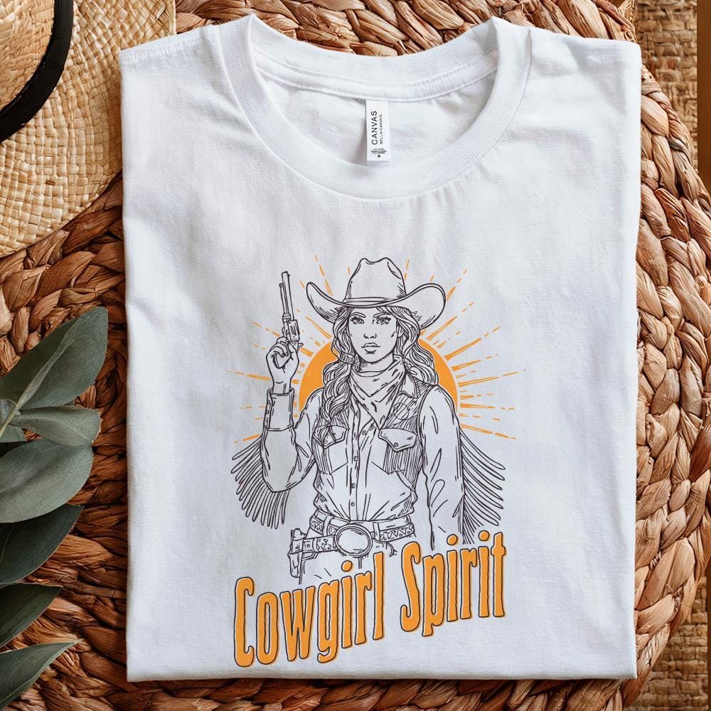 Cowgirl Spirit Png, Retro Cowgirl Style Png - 300 DPI Design for T-Shirt