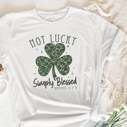 Not Lucky Simply Blessed PNG, St Patricks Day Sublimation Design - 300